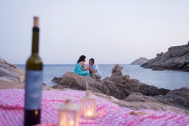 Romantisk cykeltur med privat picnic på stranden