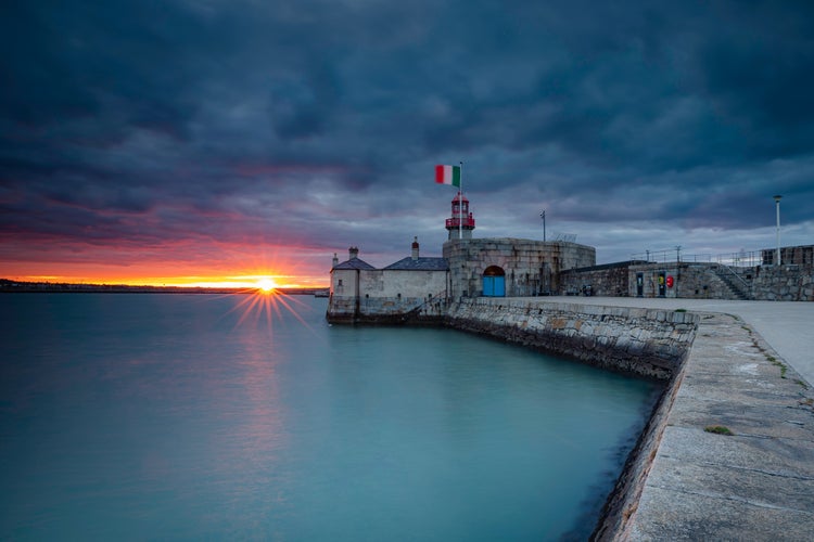 photo of view of Dramatic Sky at Sunset, Dún Laoghaire, County Dublin, Ireland.