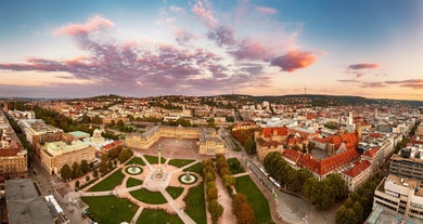 Photo of scenic summer view of the Old Town architecture with Elbe river embankment in Dresden, Saxony, Germany.