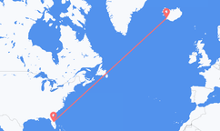 Flyrejser fra Orlando, USA til Reykjavík, Island