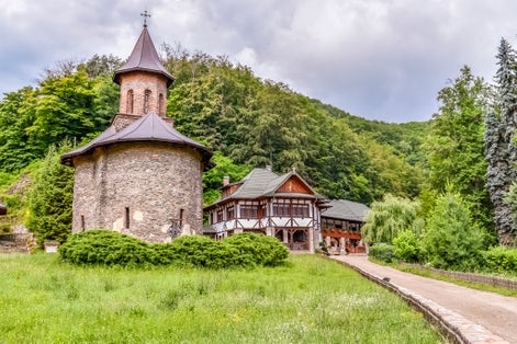 Photo of Prislop monastery in Romania.