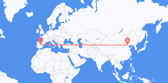 Flights from China to Spain