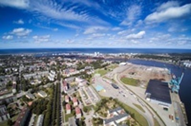 Arial view of Ventspils  ,Lavita.