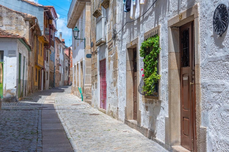 Photo of Narrow street in the old town of Chaves, Portugal.