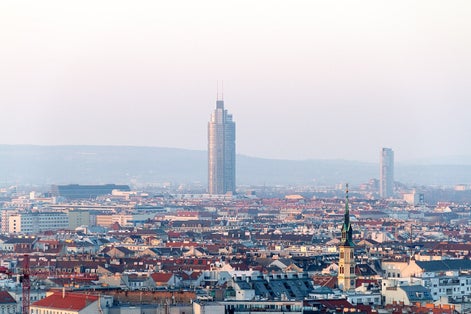 photo of view of  Millennium Tower,Vienna Austria.