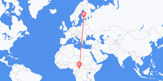 Central African Republic to Finland