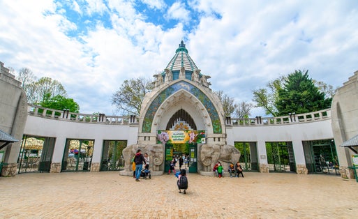 Photo of entrance of the Budapest Zoo, Budapest, Hungary.