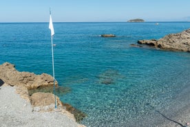 Photo of perfect summer aerial view of Diamante port, Italy.