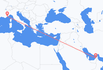 두바이에서 출발해 니스로 향하는 항공편