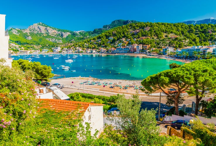 Photo of panoramic view of Porte de Soller, Palma Mallorca, Spain.