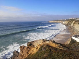 Photo of aerial view of Ericeira, Portugal.