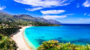 Photo of best beaches of Sicily island , Scopello, Province of Trapani, Italy. 