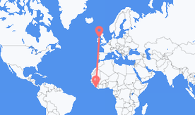 Flights from Liberia to Northern Ireland