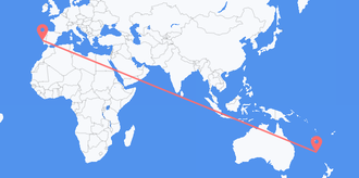 Vuelos de Isla Norfolk a Portugal