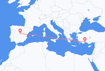 Vols d’Antalya à Madrid