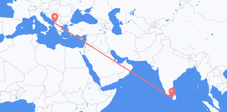 Flyrejser fra Sri Lanka til Albanien