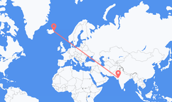 Flights from Ahmedabad to Egilsstaðir