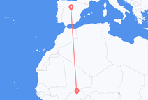 Flights from Ouagadougou to Madrid