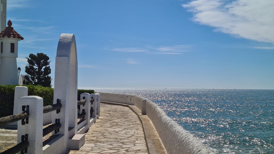 Photo of Pathway to the Mediterranean horizon, Vilanova i la Geltrú, Spain.