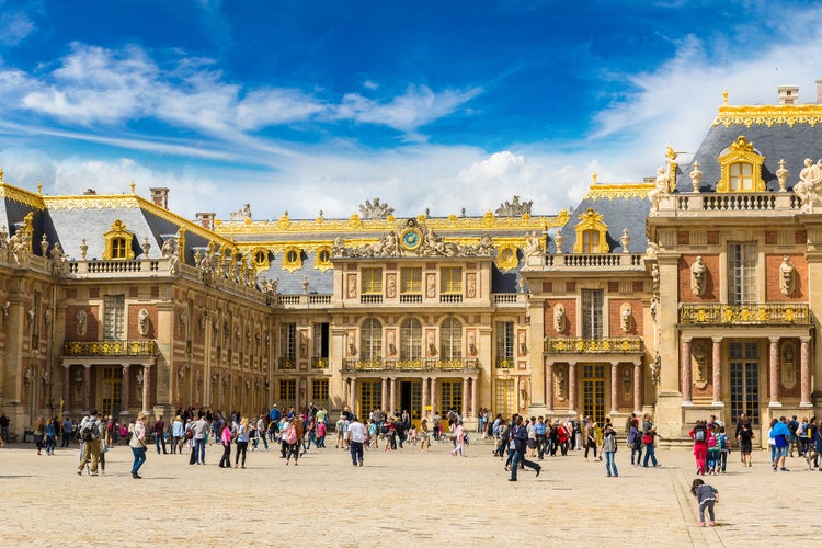 photo of view of Outside view of Famous palace Versailles in a summer day, Versailles, France.