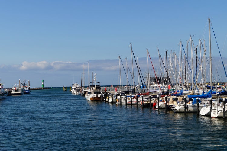 photo of view of Rostock Warnemuende in Mecklenburg Vorpommern Germany.