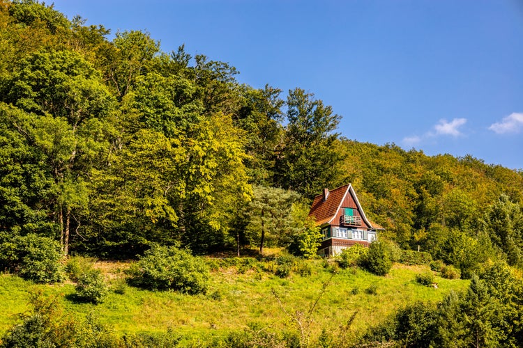 Exploring the southern Harz region in the beautiful half-timbered town of Stolberg - Saxony-Anhalt - Germany