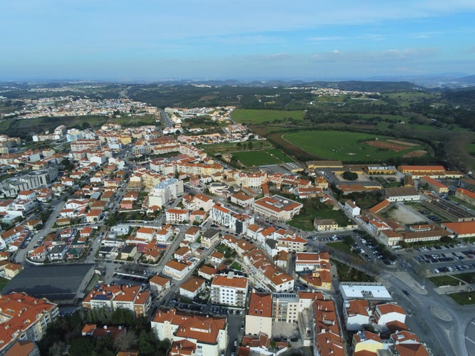 Photo of Aerial view in Mafra, city of Portugal. Drone photo.