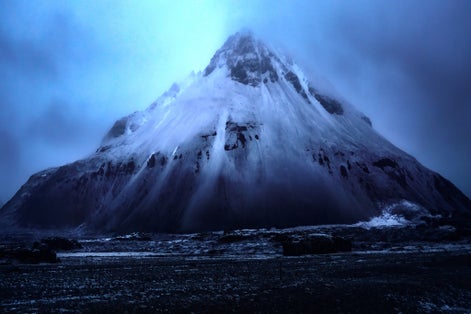 photo of view of Höfn or Höfn í Hornafirði is an Icelandic fishing town in the southeastern part of the country, Höfn, Iceland.