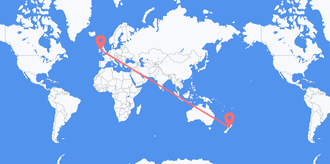 New Zealand to Ireland