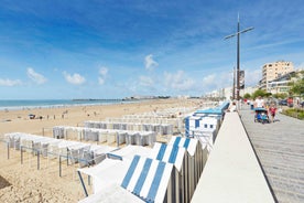 photo of beach of Les Sables d'Olonne, commune in the Vendée department in the Pays de la Loire region in western France.