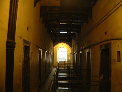 photo of view of the landing where the 1916 leaders were held before their execution .Dublin, Irland.