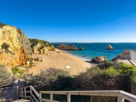 Photo of Aerial view of fishermen's harbor in Olhao