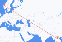 Vols de Vientiane pour Sogndal