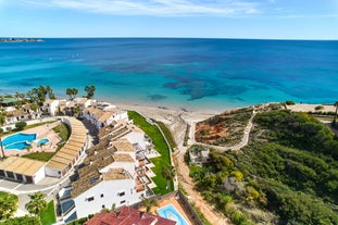 Photo of Altea white village skyline in Alicante at Mediterranean Spain.