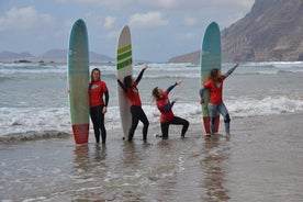 Group Longboard Surf Lesson in Lanzarote