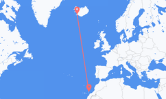 Flights from Reykjavík to Lanzarote