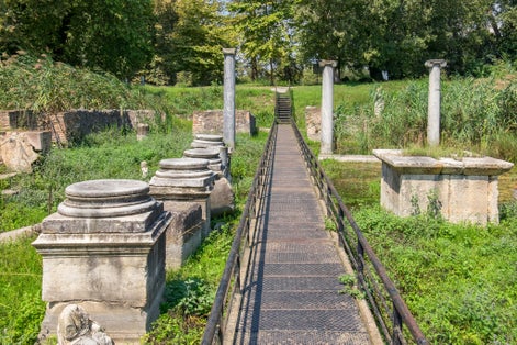 photo of Sanctuary of Isis at the Archaeological Park of Dion. Pieria, Macedonia, Greece.