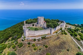 Photo of aerial view of the castle of Platamon, Pieria, Macedonia, Greece.