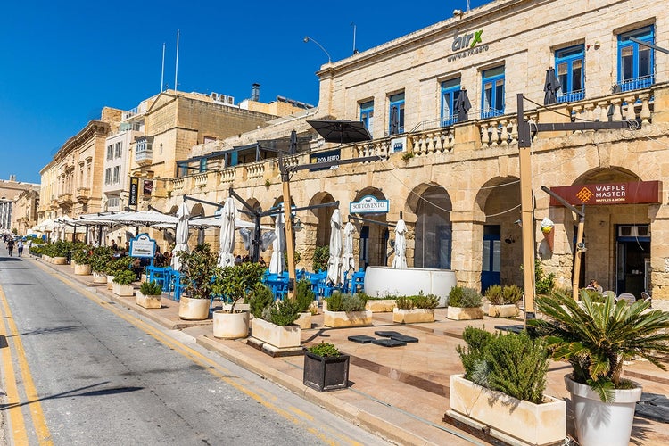 Birgu, Malta -  Beautiful architecture of the Birgu marina at sunset, Malta