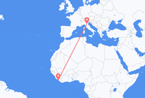 Monrovia to Bologna