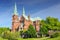 Photo of St. John's Church in Helsinki, Finland is a Lutheran church in the Gothic Revival style.