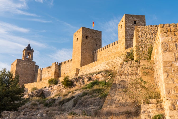 Photo of old town of Antequera at dusk, Andalusia, Spain.