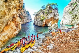 Kayak route through Cala Granadella