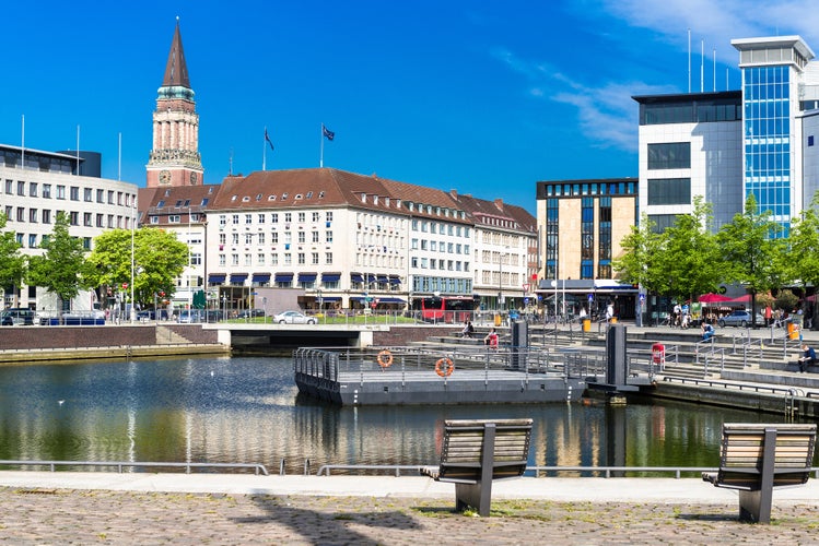 Photo of State capital Kiel, old boat harbour ,Germany.