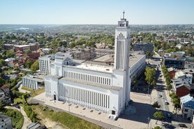 Panorama of Kaunas from Aleksotas hill, Lithuania.