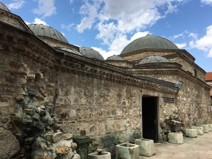Photo of Chifte amam in the old bazaar of Skopje,  North Macedonia.