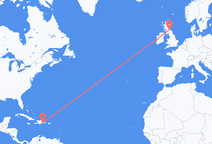 サントドミンゴからエディンバラ行きのフライト