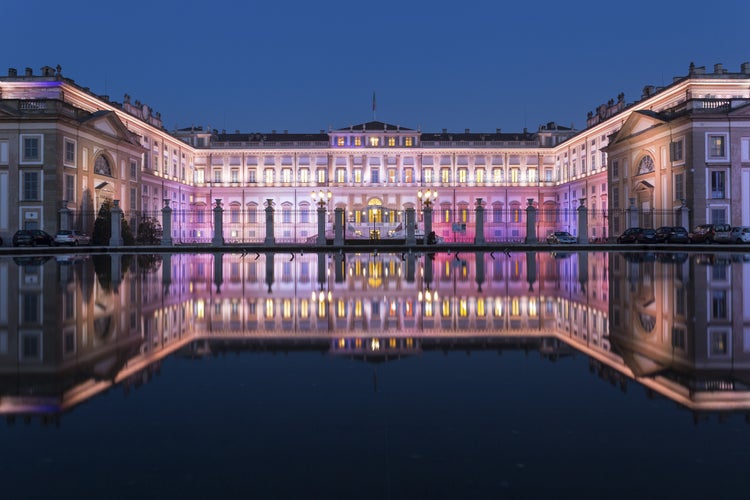 Photo of Royal Palace of Monza in the evening, Italy.