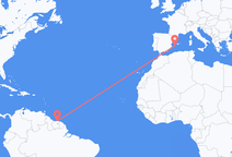 Paramaribo to Ibiza