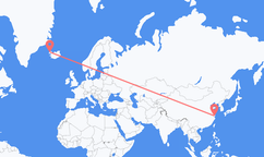 Flights from Shanghai to Ísafjörður